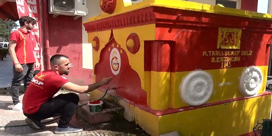 Sinop'ta çeşmeler sarı-kırmızıya boyandı