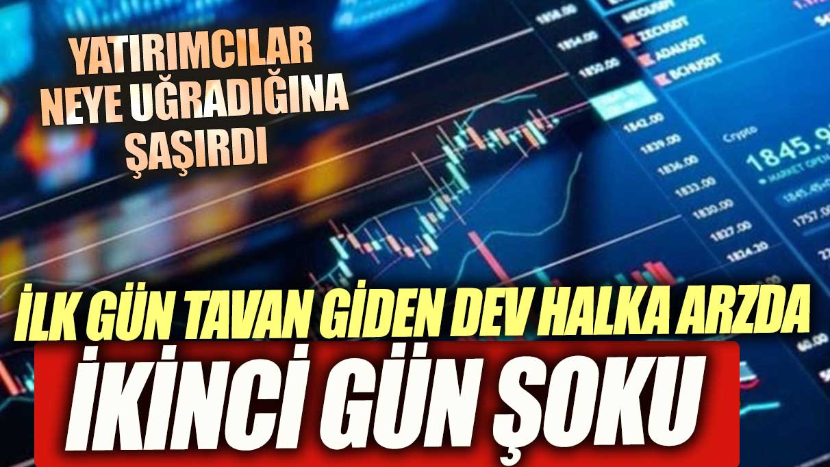 İlk gün tavan yapan dev halka arzda ikinci gün şoku! Yatırımcı büyük hayal kırıklığı yaşadı