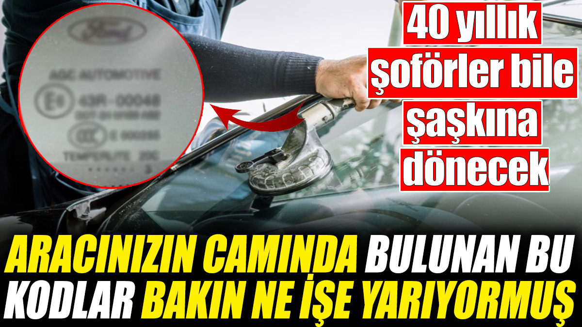 Aracınızın camında bulunan bu kodlar bakın ne işe yarıyormuş! 40 yıllık şoförler bile şaşkına dönecek