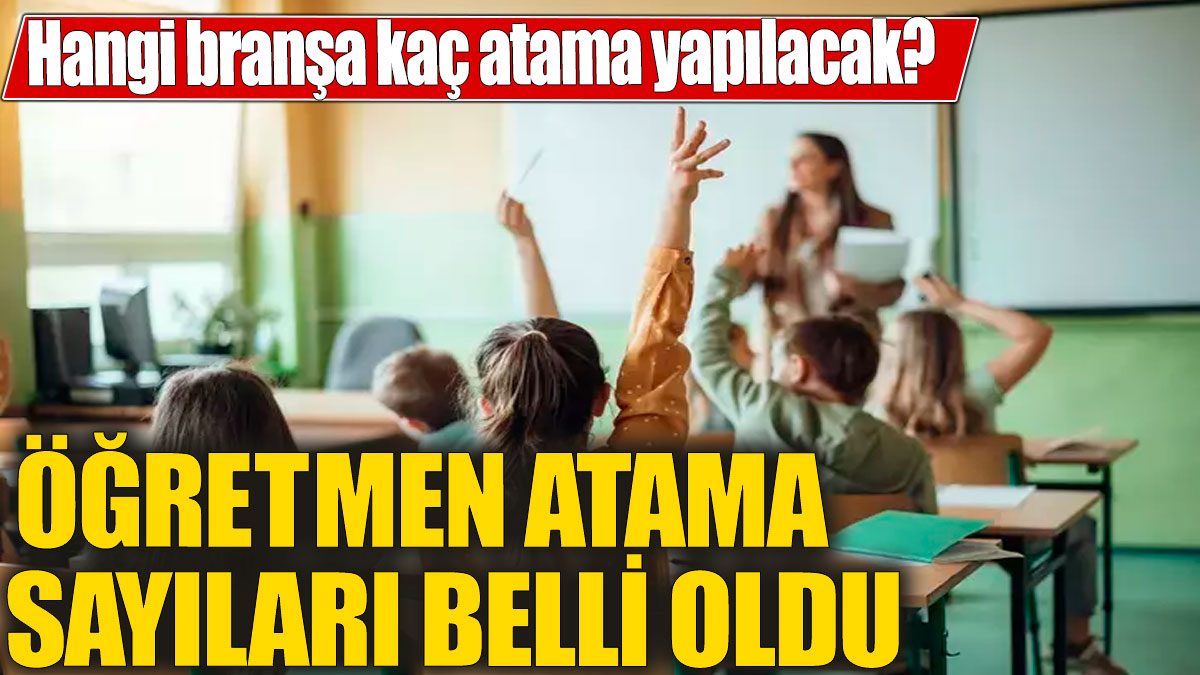 Son dakika...  20 bin öğretmen atanacak