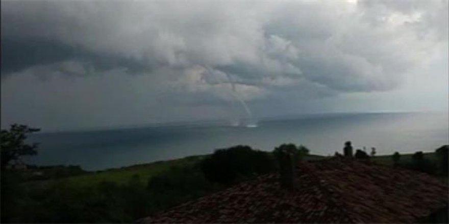 Şile'de çıkan hortumda korkulu anlar!