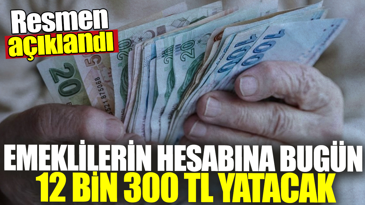 Emeklilerin hesabına bugün 12 bin 300 TL yatacak! Resmen açıklandı