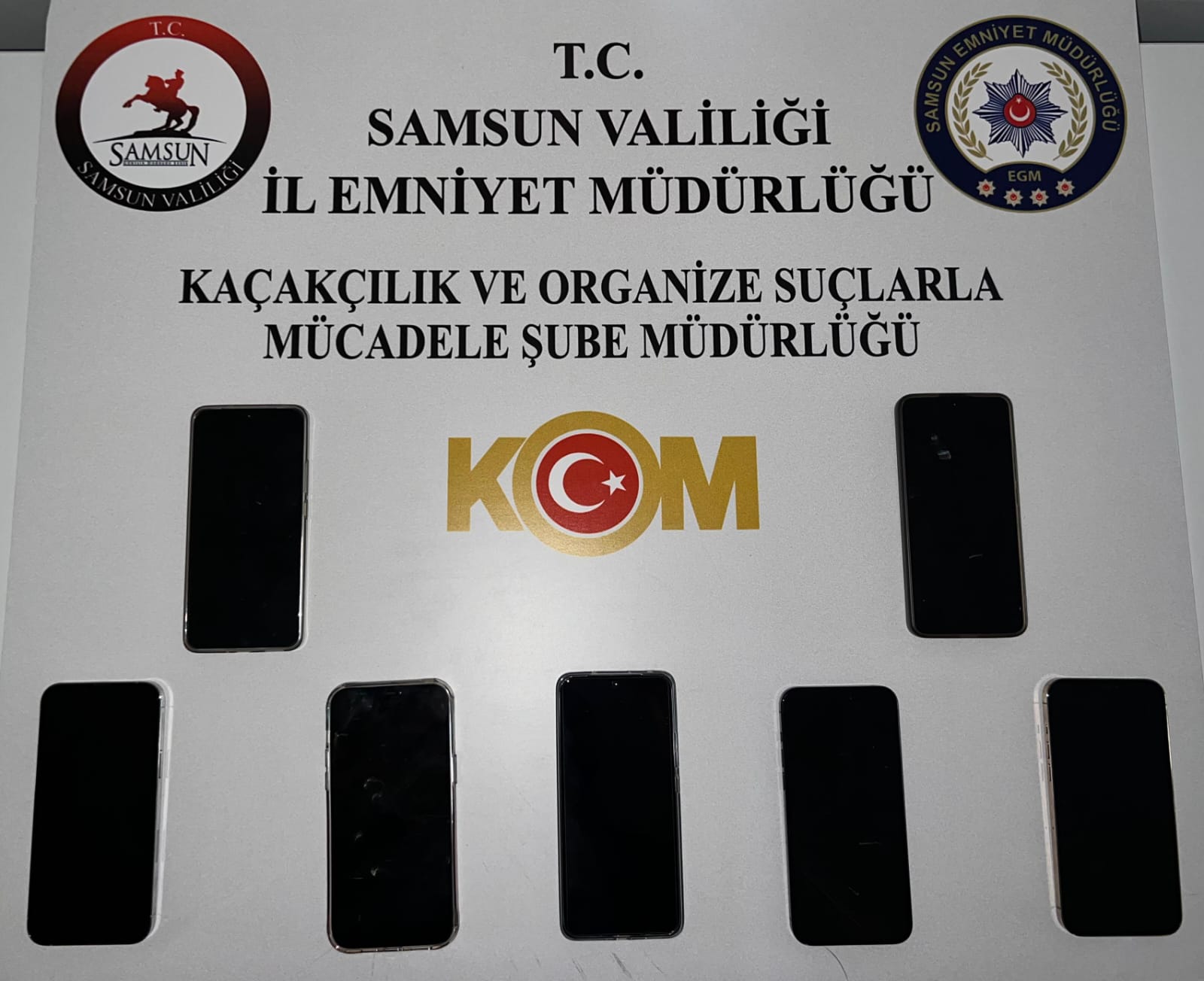 Samsun’da kaçakçılık operasyonu: 7 cep telefonu yakalandı