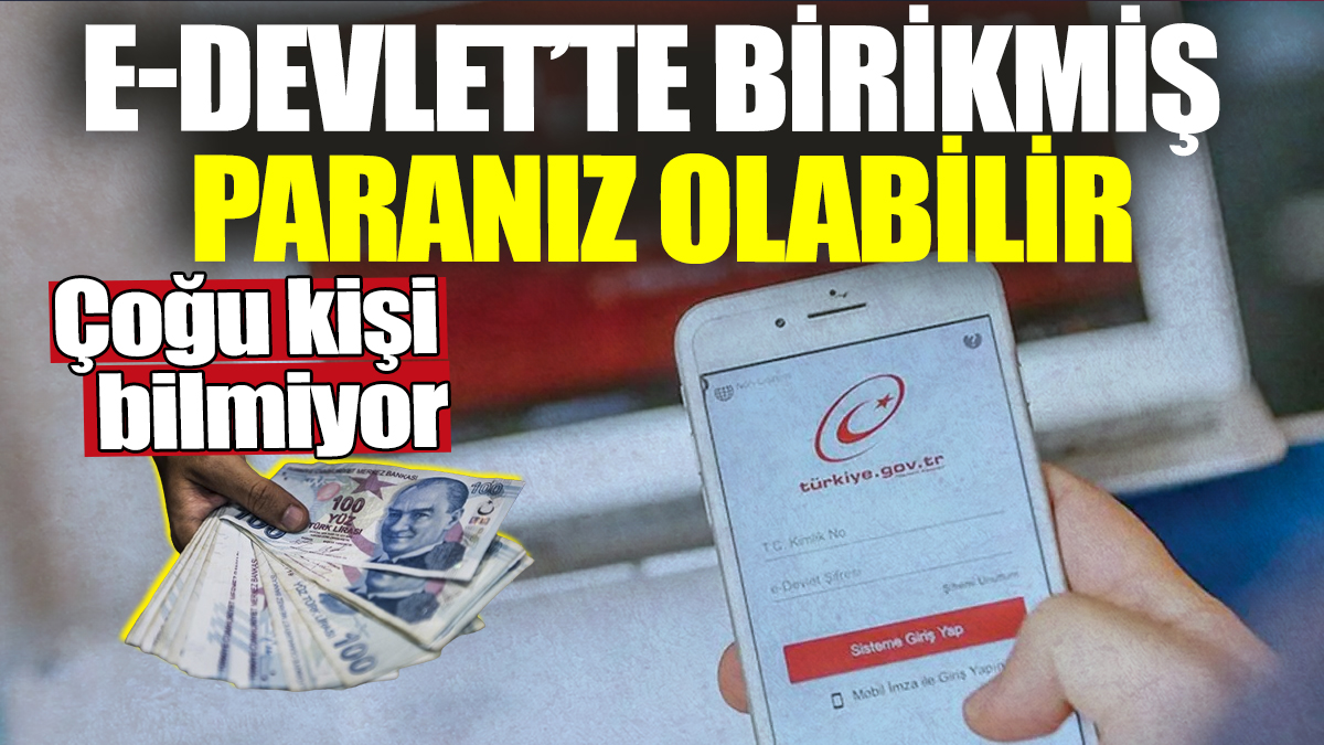 e-Devlet'te birikmiş paranız olabilir! Çoğu kişi bilmiyor