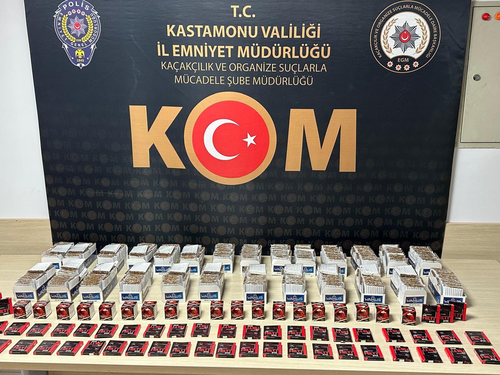 Kastamonu'da binlerce makarın ele geçirildi: 2 tutuklama