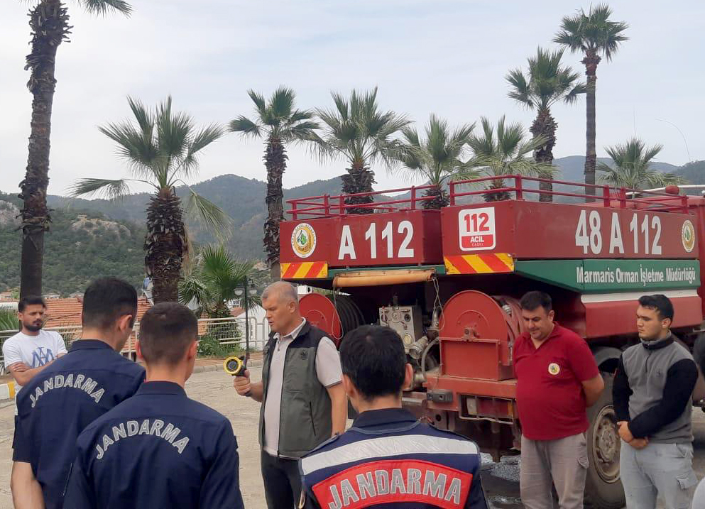 Marmaris jandarmasına yangın eğitimi