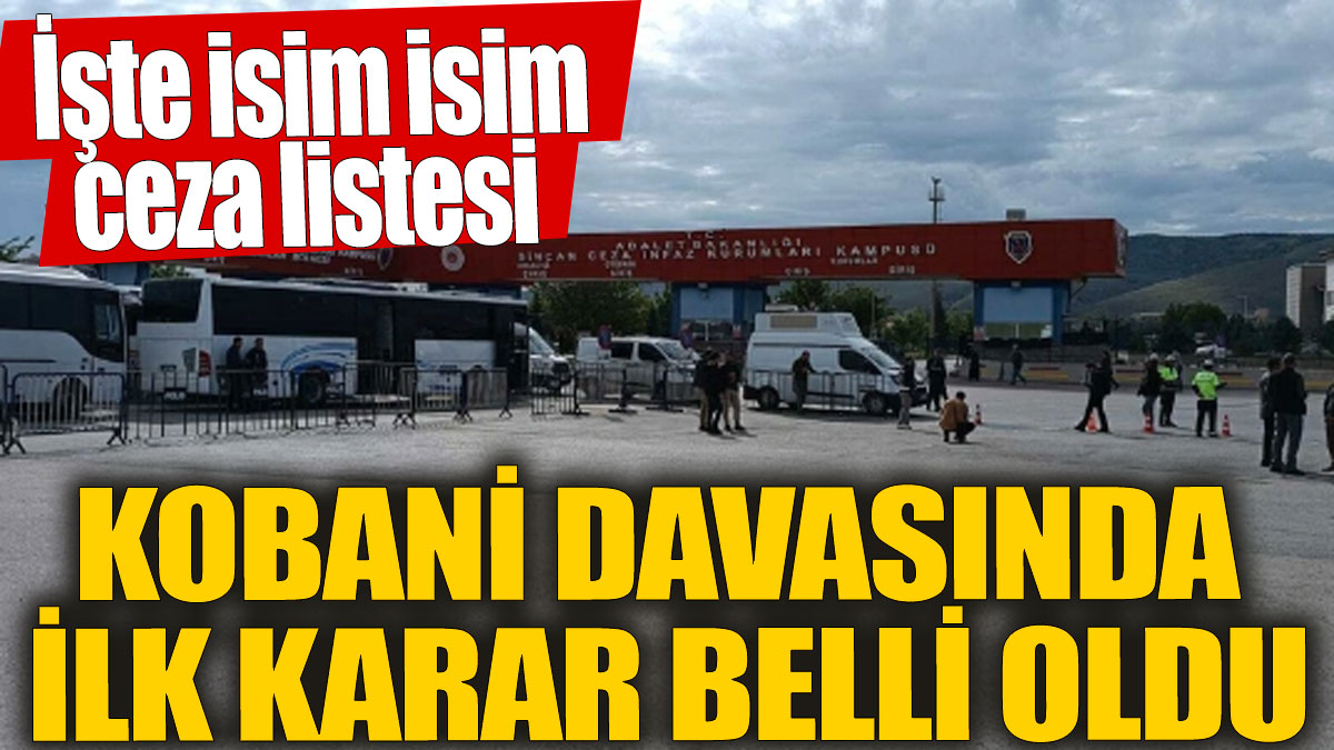 Son dakika... Kobani davasında ilk karar