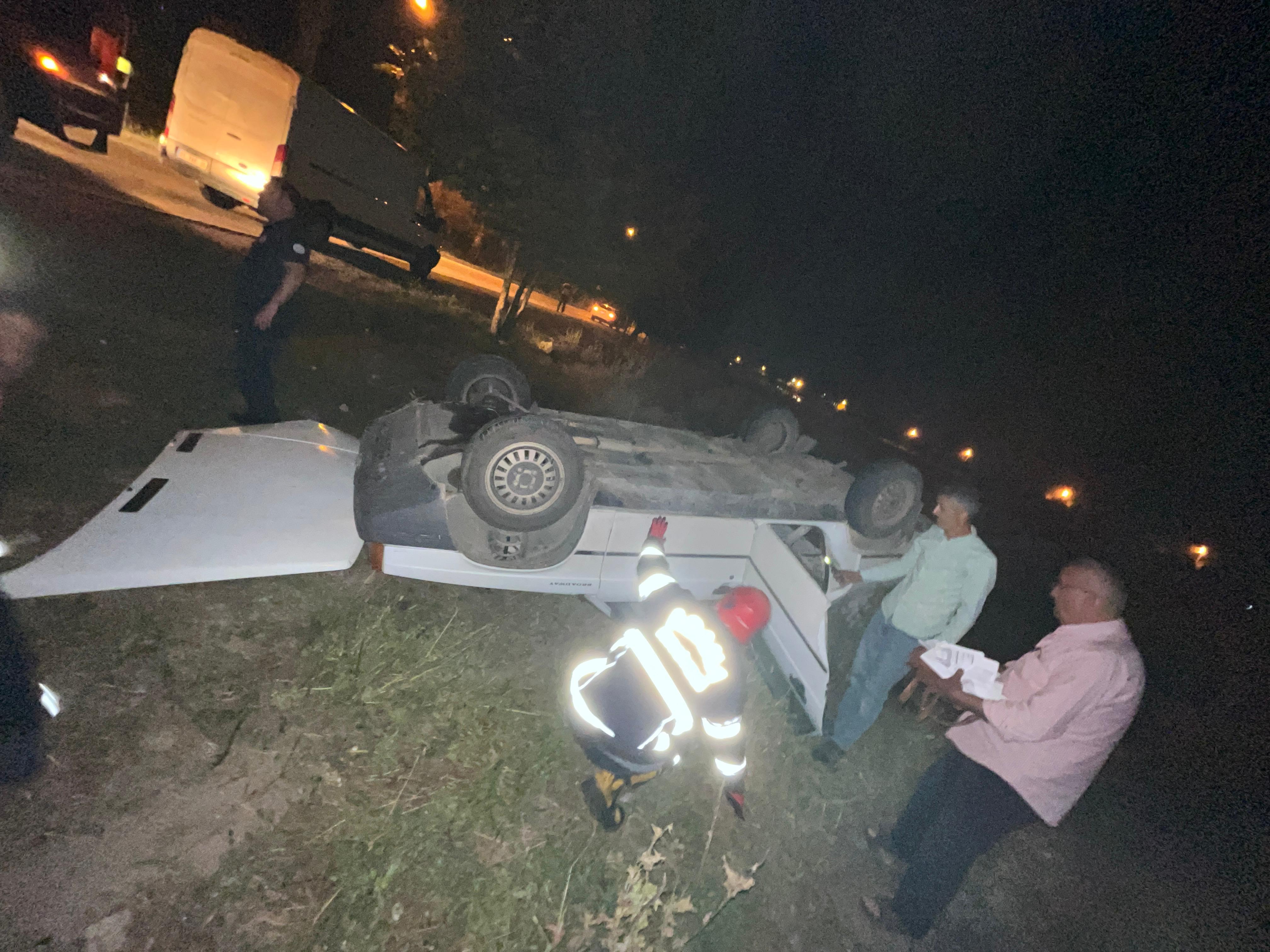 Adana'da otomobil takla attı: 1 yaralı