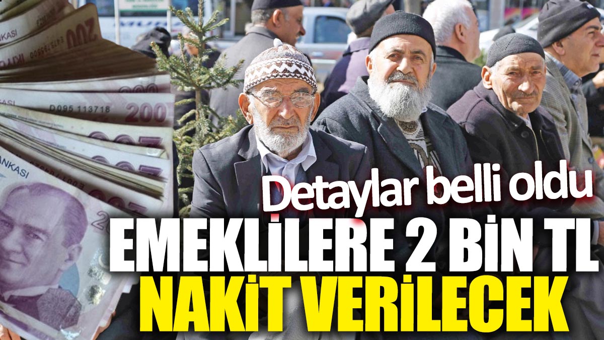 Emeklilere 2 bin TL nakit verilecek! Detaylar belli oldu