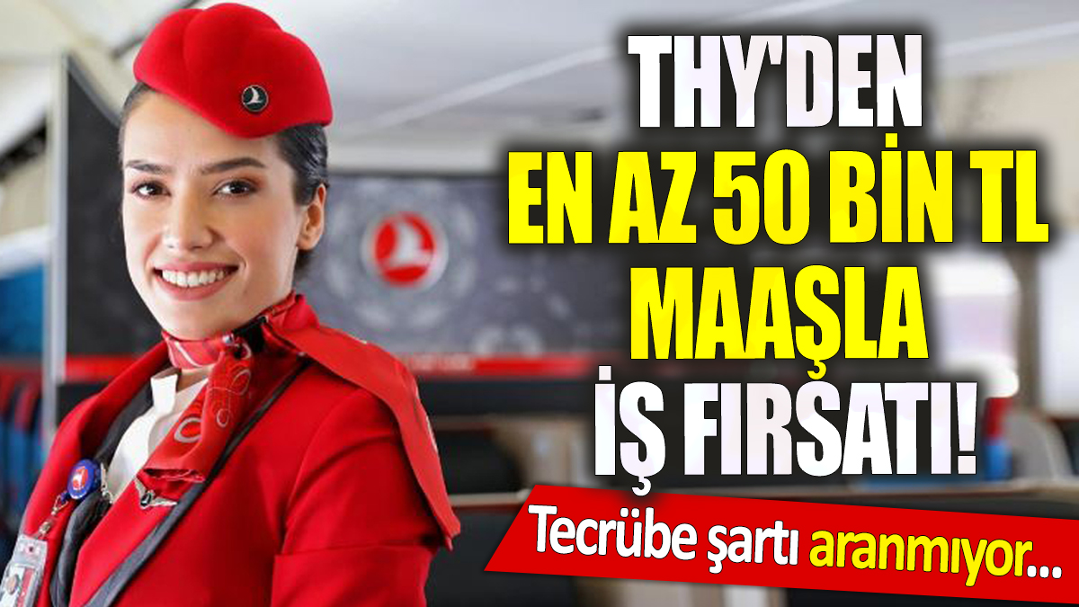 THY'den en az 50 Bin TL maaşla iş fırsatı! Tecrübe şartı aranmıyor...