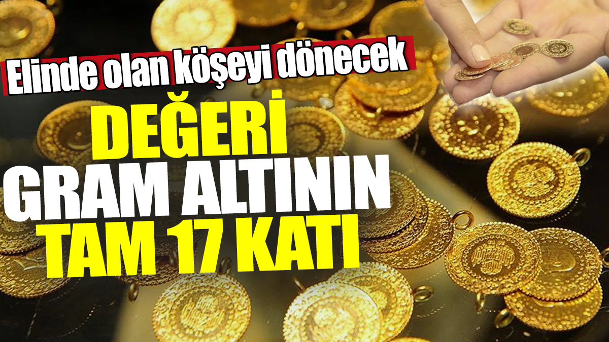 Elinde olan köşeyi dönecek! Değeri gram altının tam 17 katı