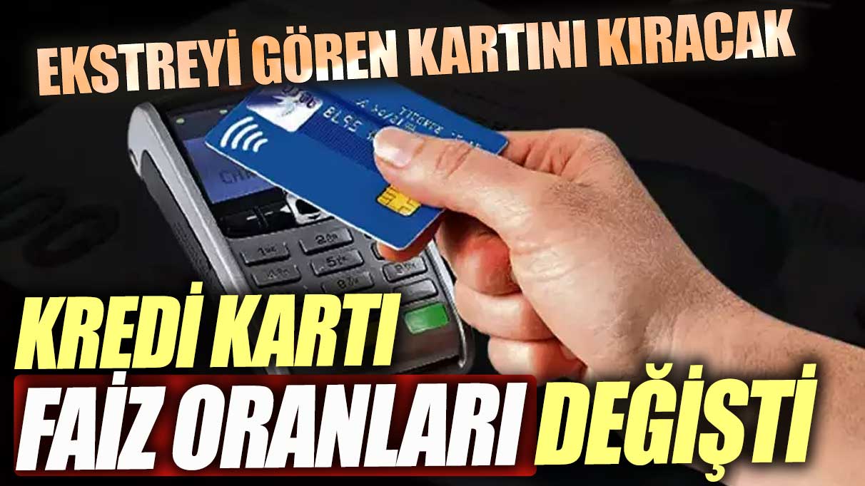 Ekstreyi gören kartını kıracak! Kredi kartı faizleri değişti