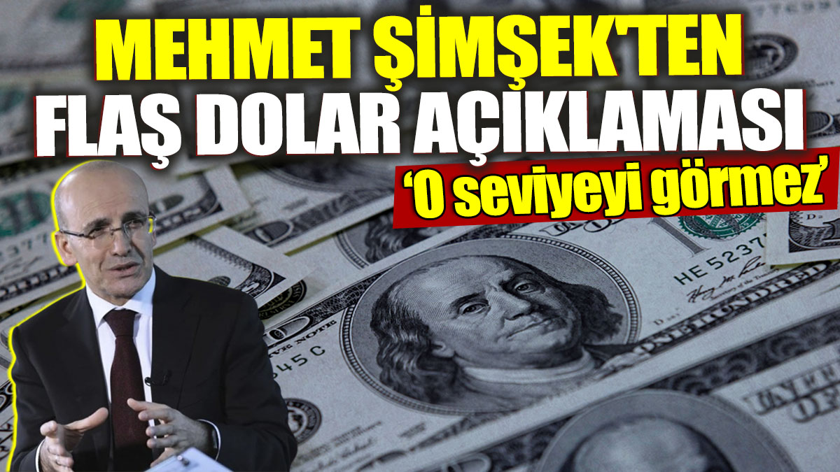 Mehmet Şimşek'ten flaş dolar açıklaması! 'O seviyeyi görmez'