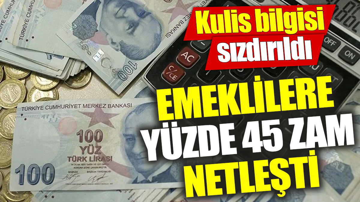 Emeklilere yüzde 45 zam netleşti! Kulis bilgisi sızdırıldı