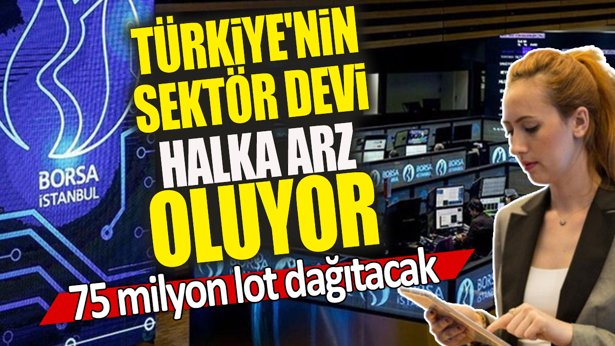 Türkiye'nin sektör devi halka arz oluyor: 75 milyon lot dağıtacak