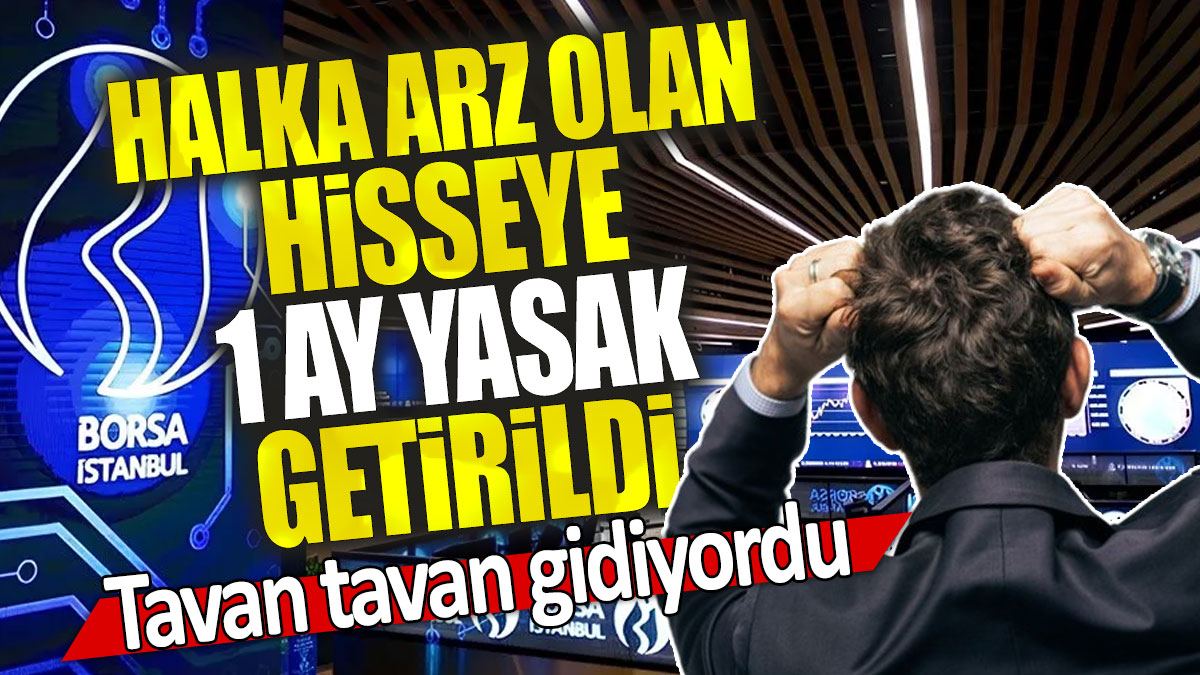 Halka arz olan hisseye 1 ay yasak getirildi: Tavan tavan gidiyordu