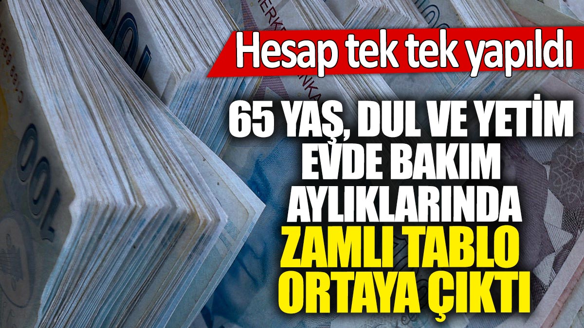 65 yaş, dul ve yetim aylıklarında zamlı tablo ortaya çıktı! Hesap tek tek yapıldı