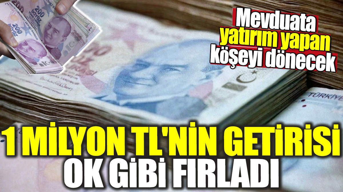 Mevduata yatırım yapan köşeyi dönecek! 1 milyon TL'nin getirisi ok gibi fırladı