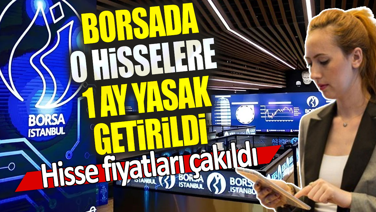 Borsada o hisselere 1 ay yasak getirildi: Hisse fiyatları çakıldı