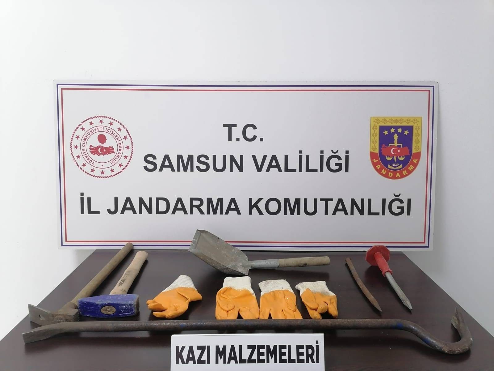 Samsun'da kaçak kazı yapanlar suçüstü yakalandı