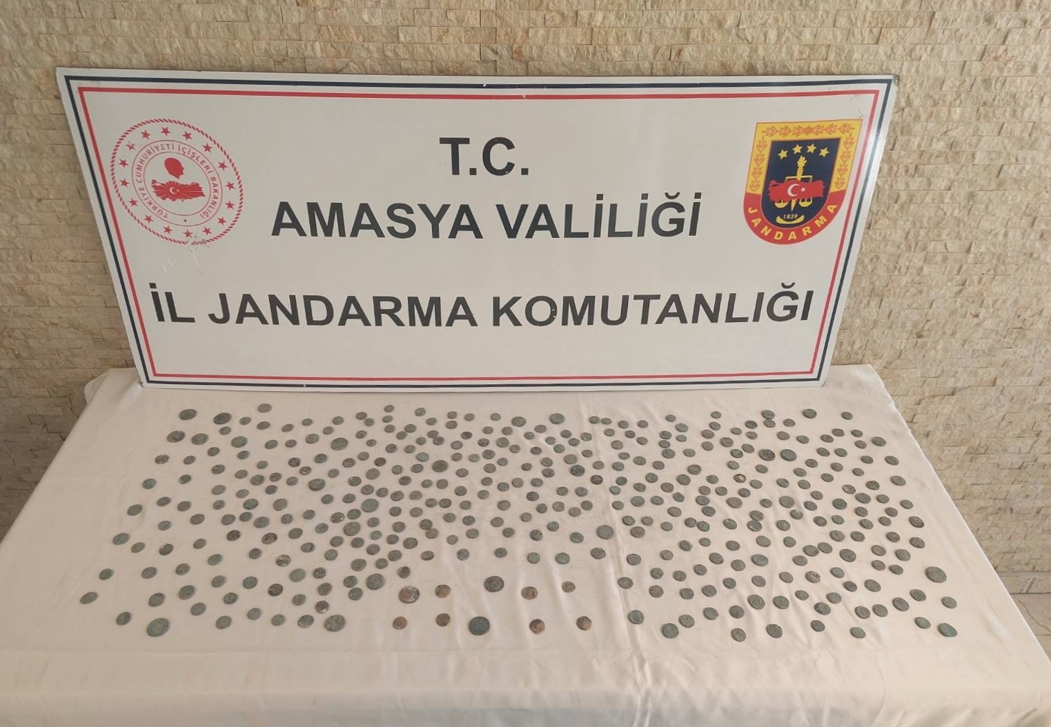 Amasya’da yüzlerce sikke ele geçirildi