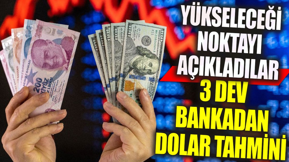 3 dev bankadan dolar tahmini: Yükseleceği noktayı açıkladılar