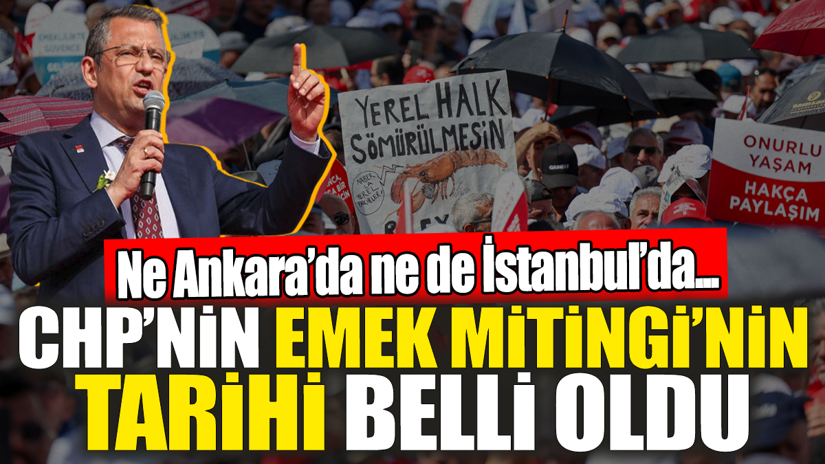 Emek Mitingi'nin yeri ve tarihi belli oldu