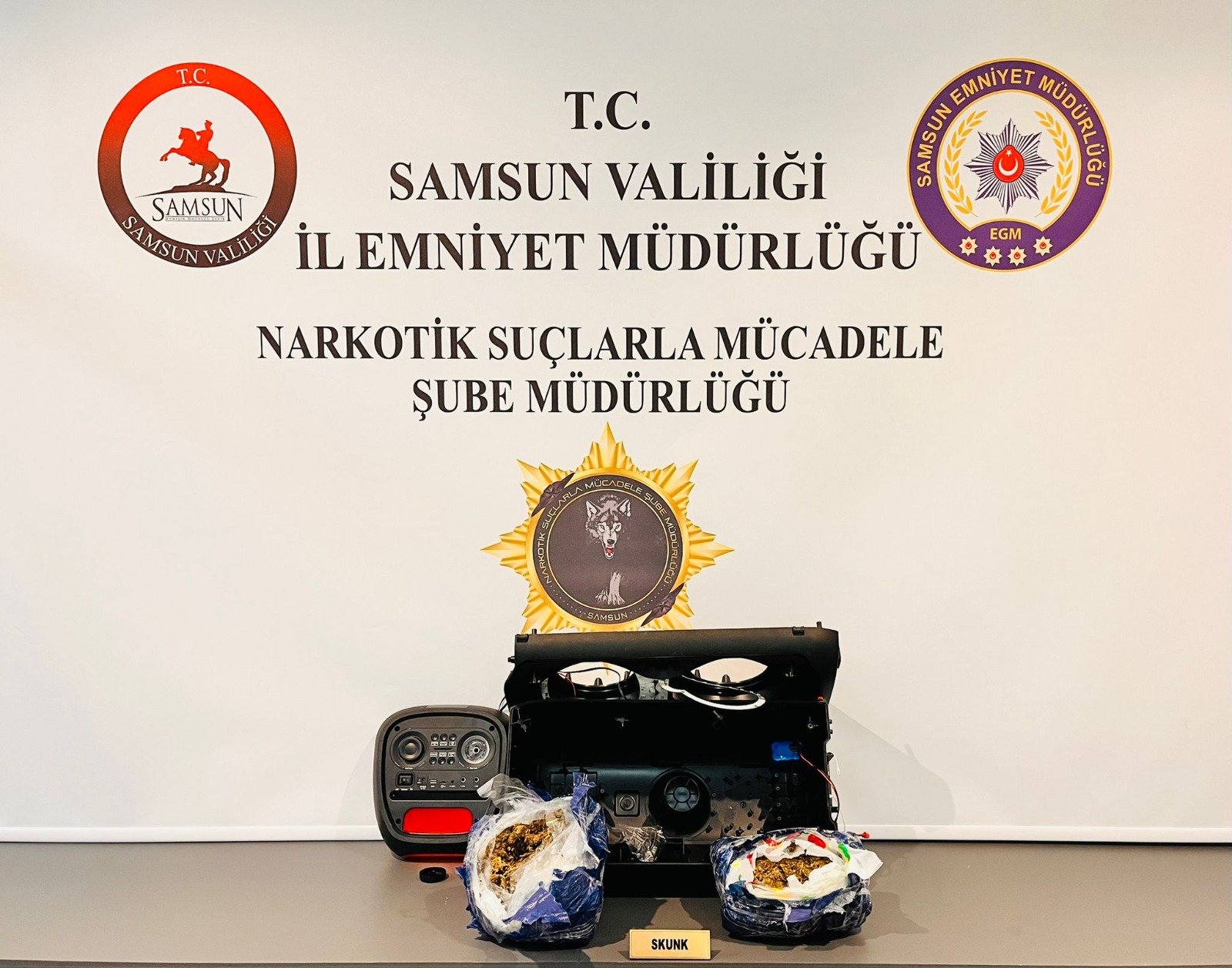 Ses sisteminden uyuşturucu çıktı