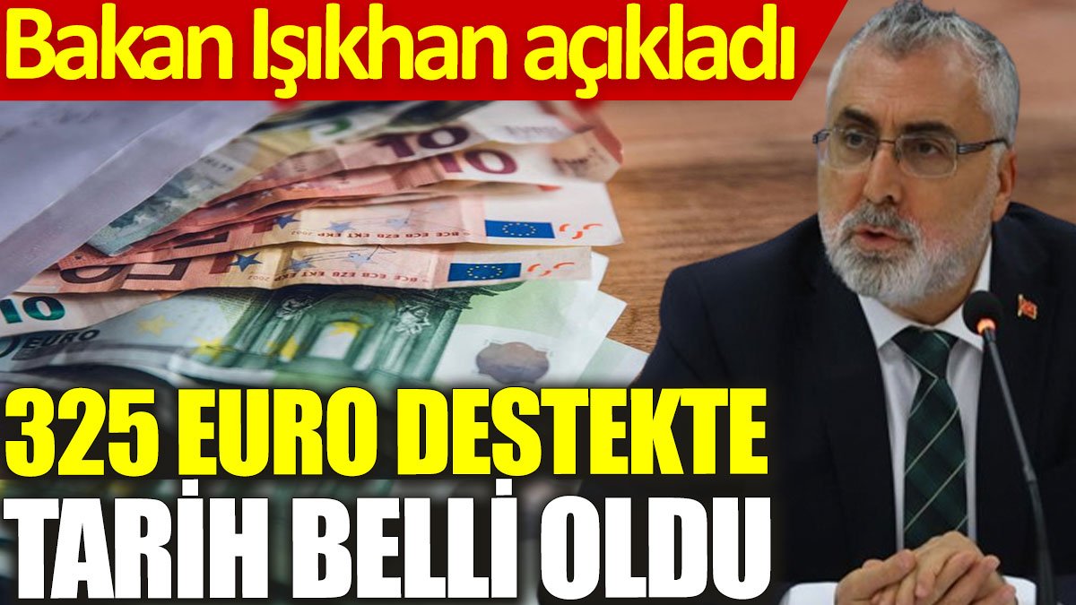 Bakan Işıkhan açıkladı: 325 Euro destekte tarih belli oldu