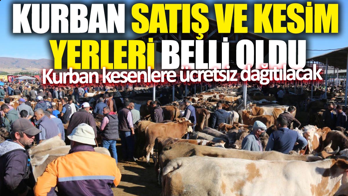 Kurban satış ve kesim yerleri belli oldu! Kurban kesenlere ücretsiz dağıtılacak