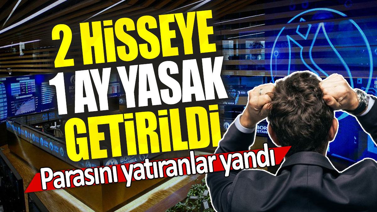 2 hisseye 1 ay yasak getirildi: Parasını yatıranlar yandı