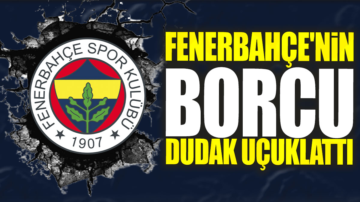 Fenerbahçe'nin borcu dudak uçuklattı