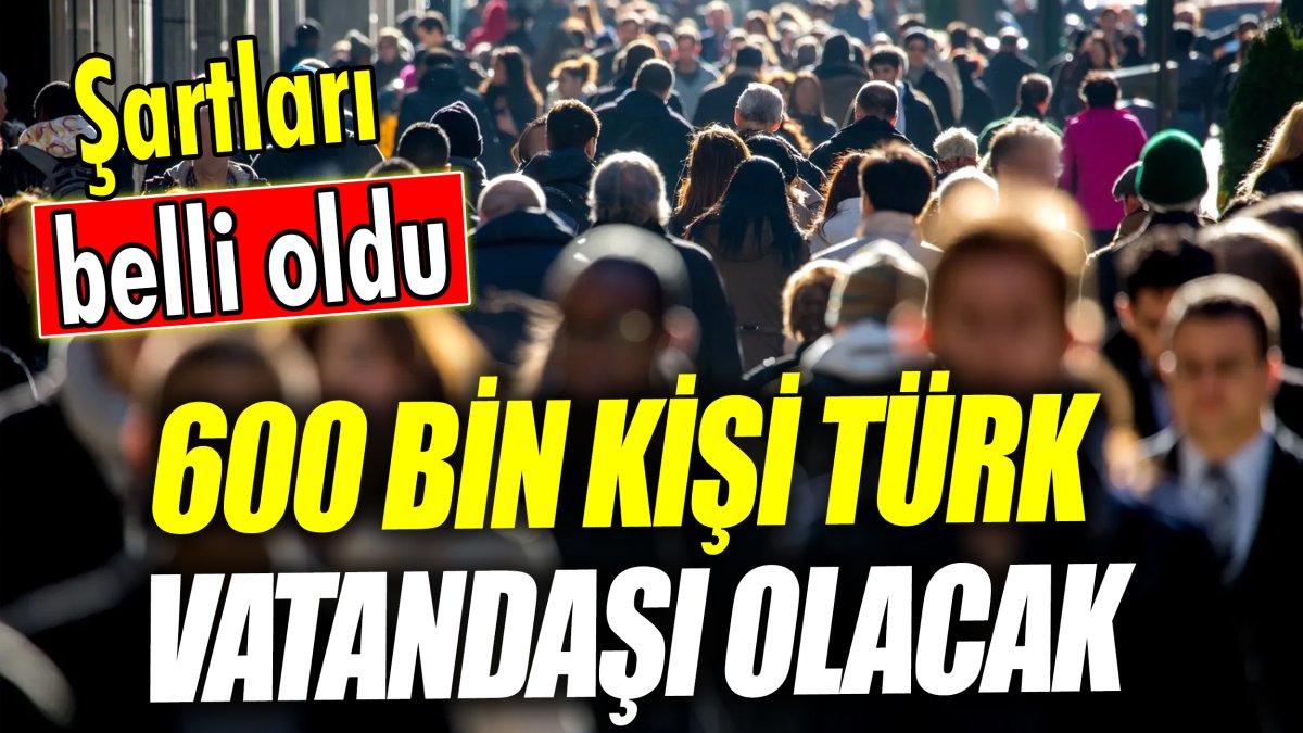 600 bin kişi Türk vatandaşı olacak! Şartları belli oldu