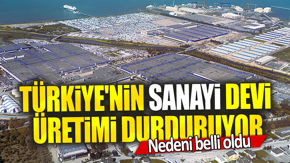 Türkiye'nin sanayi devi  üretimi durduruyor: Nedeni belli oldu