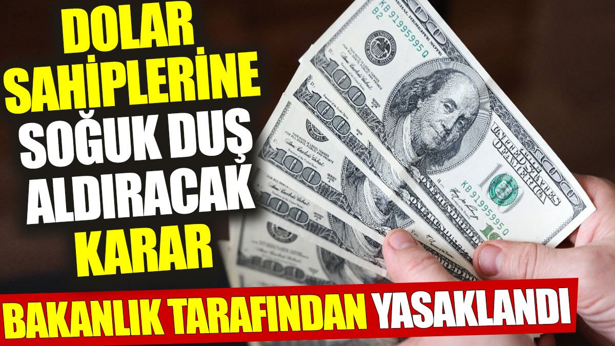 Dolar sahiplerine soğuk duş aldıracak karar: Bakanlık tarafından yasaklandı