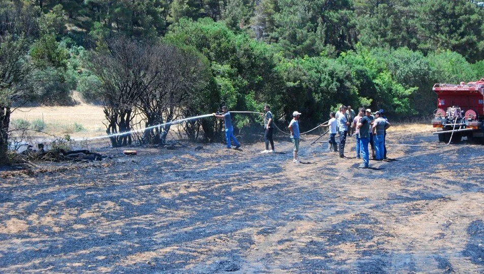 Çanakkale’de yangın ‘Köylüler seferber oldu’