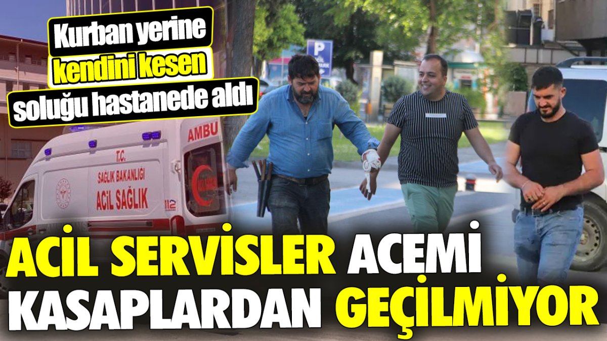 Acil servisler acemi kasaplardan geçilmiyor!  Kurban yerine kendini kesen soluğu hastanede aldı