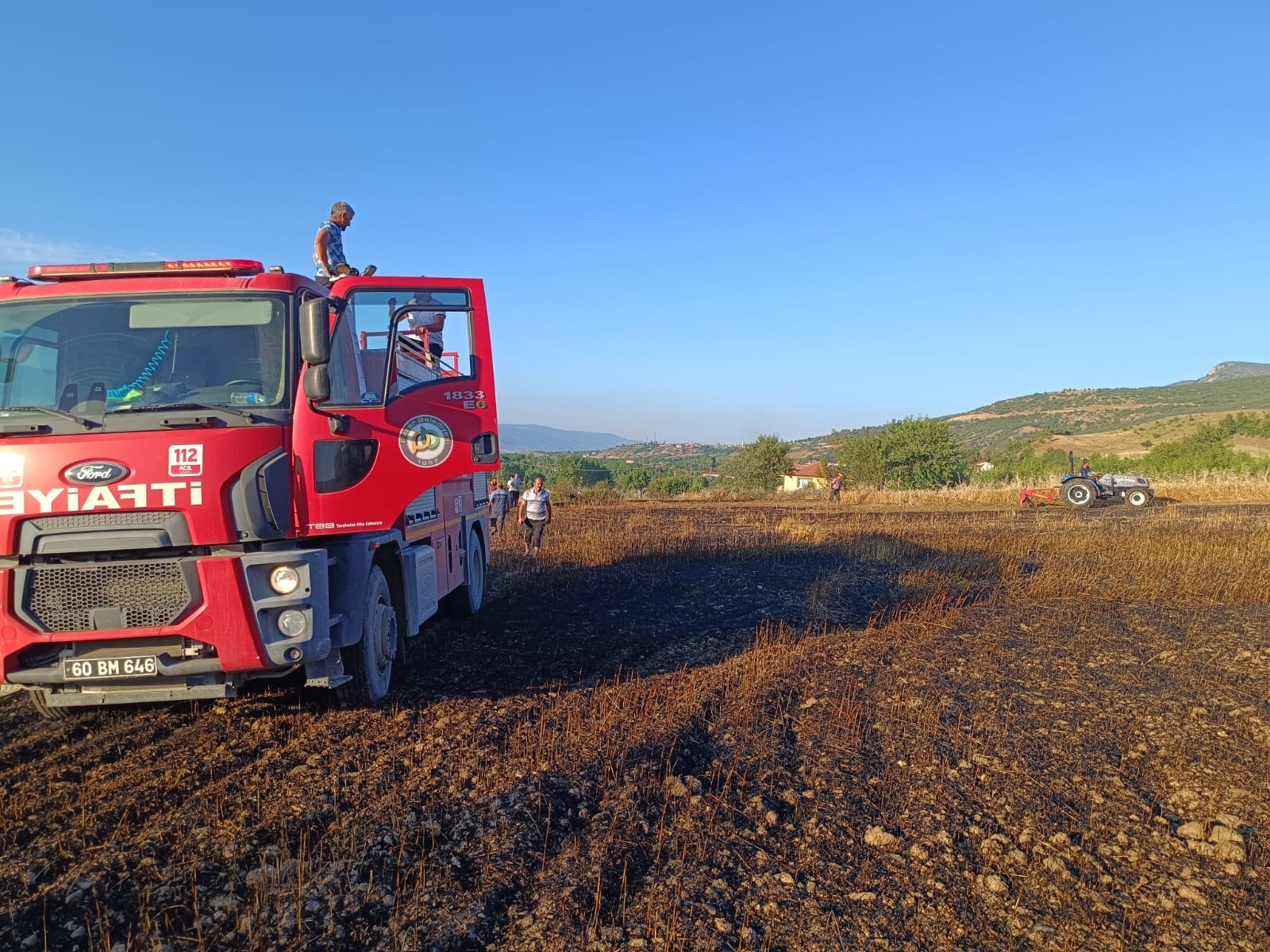 Tokat'ta 6 dönüm arazi kül oldu