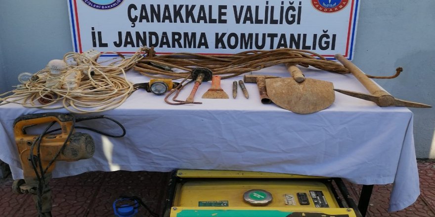Çanakkale’de kaçak kazı operasyonu: 5 gözaltı