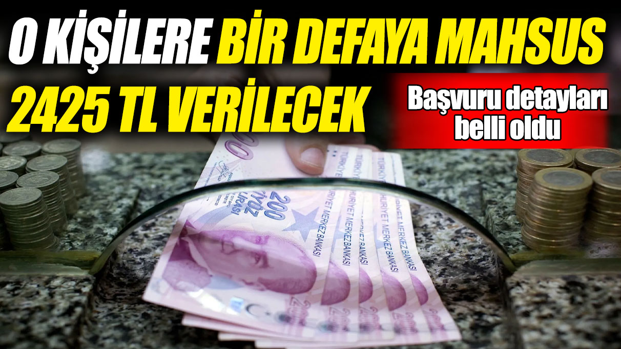 O kişilere bir defaya mahsus 2425 TL verilecek! Başvuru detayları belli oldu