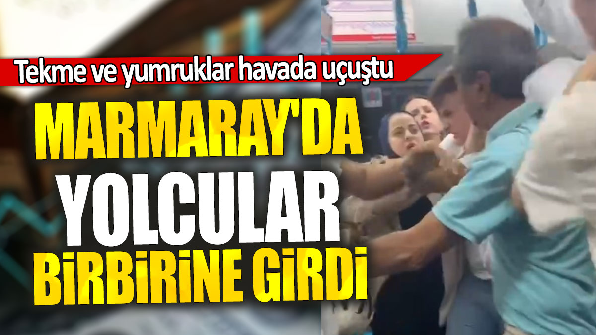 Marmaray'da yolcular birbirine girdi: Tekme ve yumruklar havada uçuştu