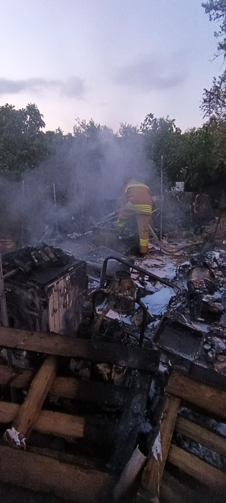 Hatay'da çıkan çadır yangını söndürüldü