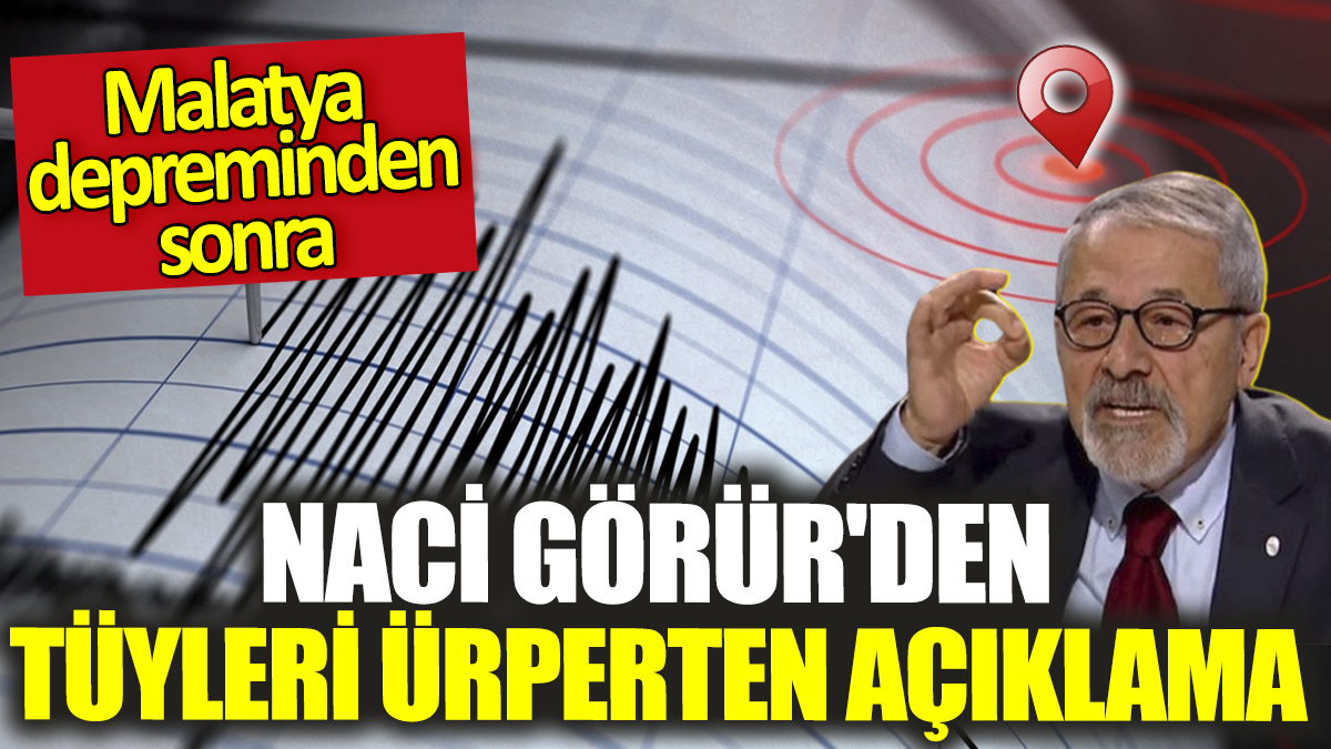 Malatya depreminden sonra Naci Görür'den tüyleri ürperten açıklama