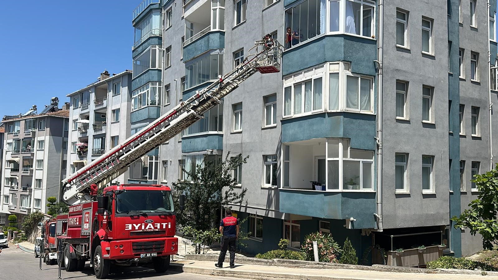 Sinop'ta bir apartman dairesinde yangın çıktı