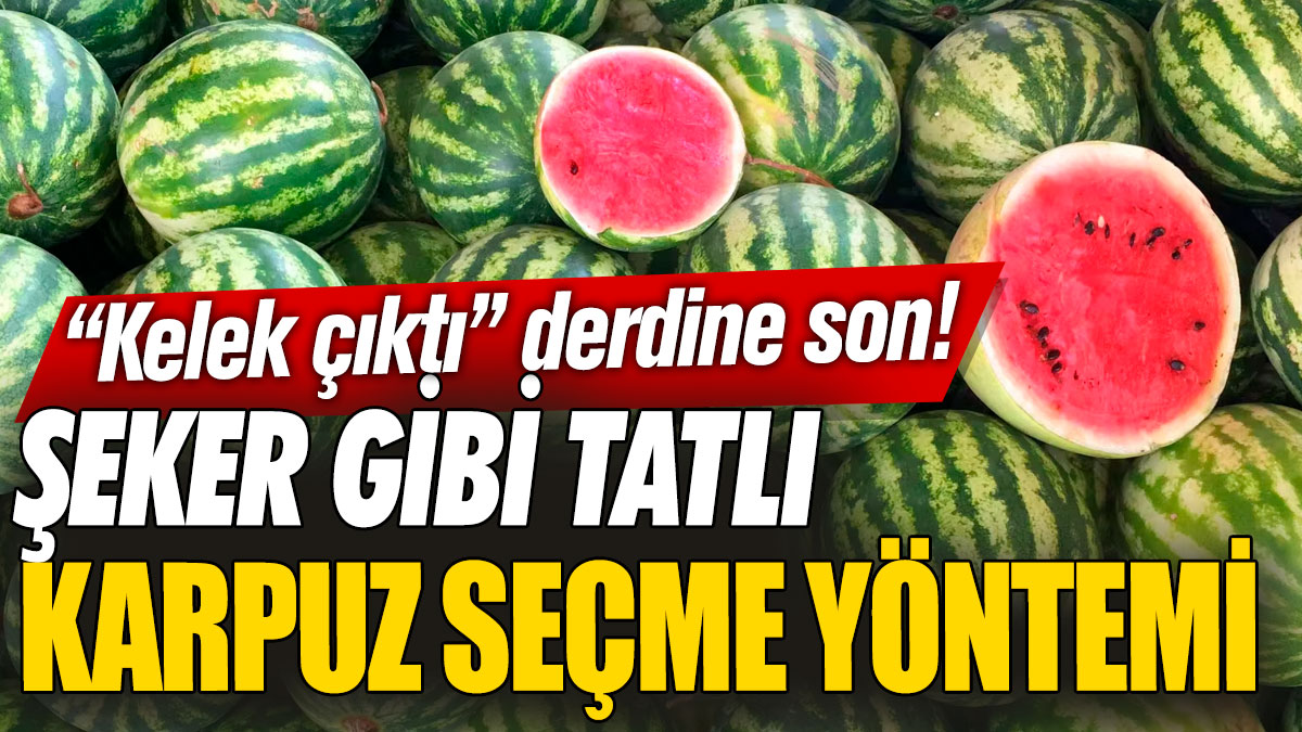 Şeker gibi tatlı karpuz seçme yöntemi “Kelek çıktı” derdine son!