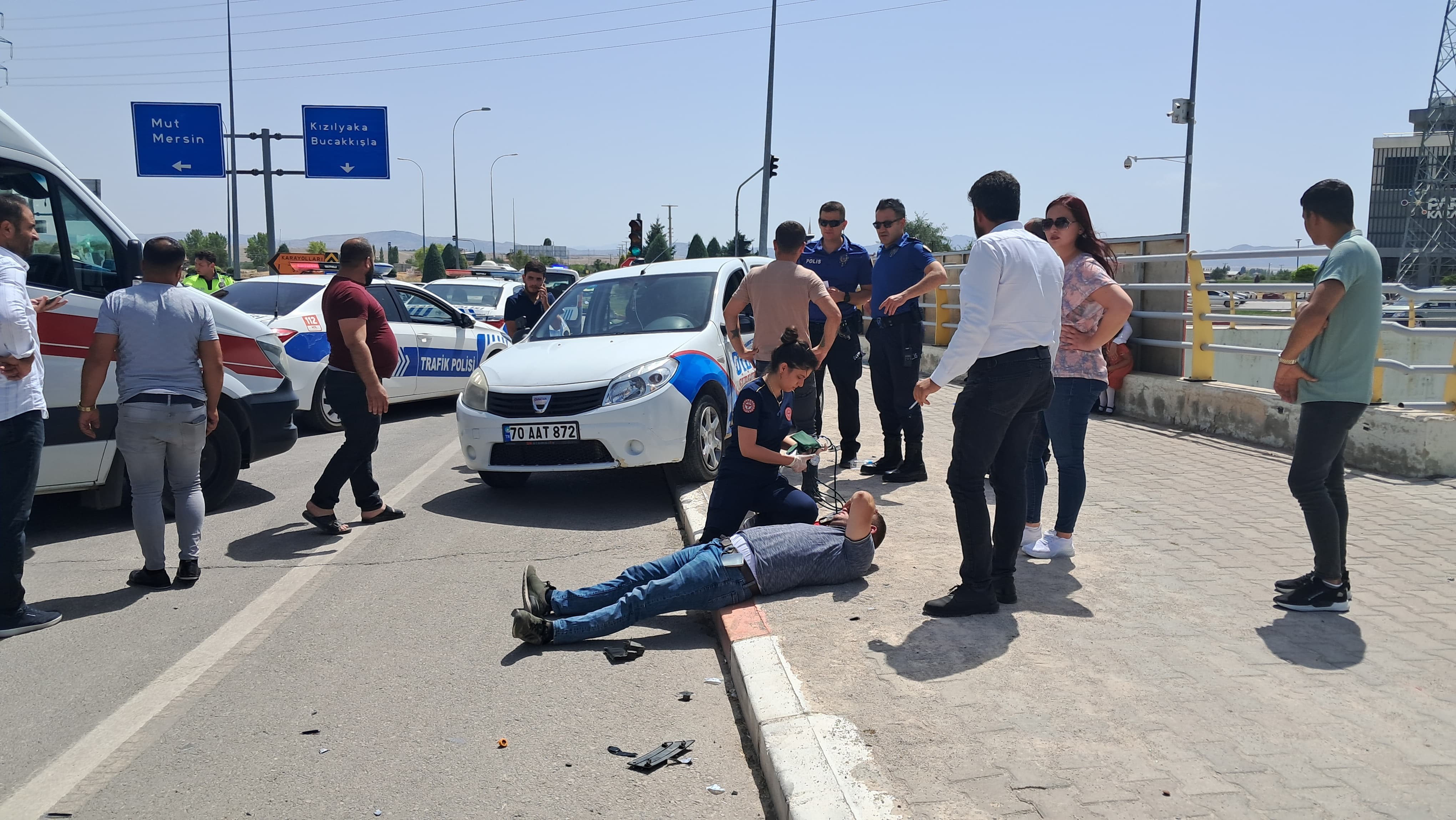 Karaman’da otomobil kazası: 2 yaralı