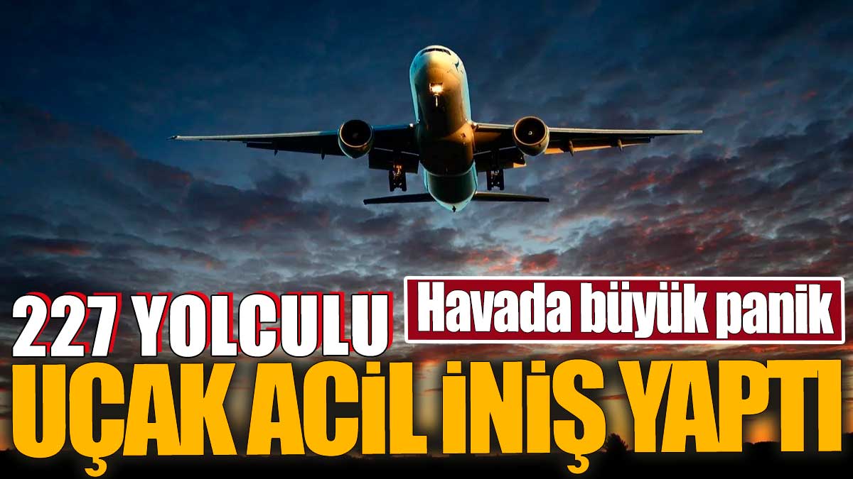 Havada büyük panik. 227 yolculu uçak acil iniş yaptı