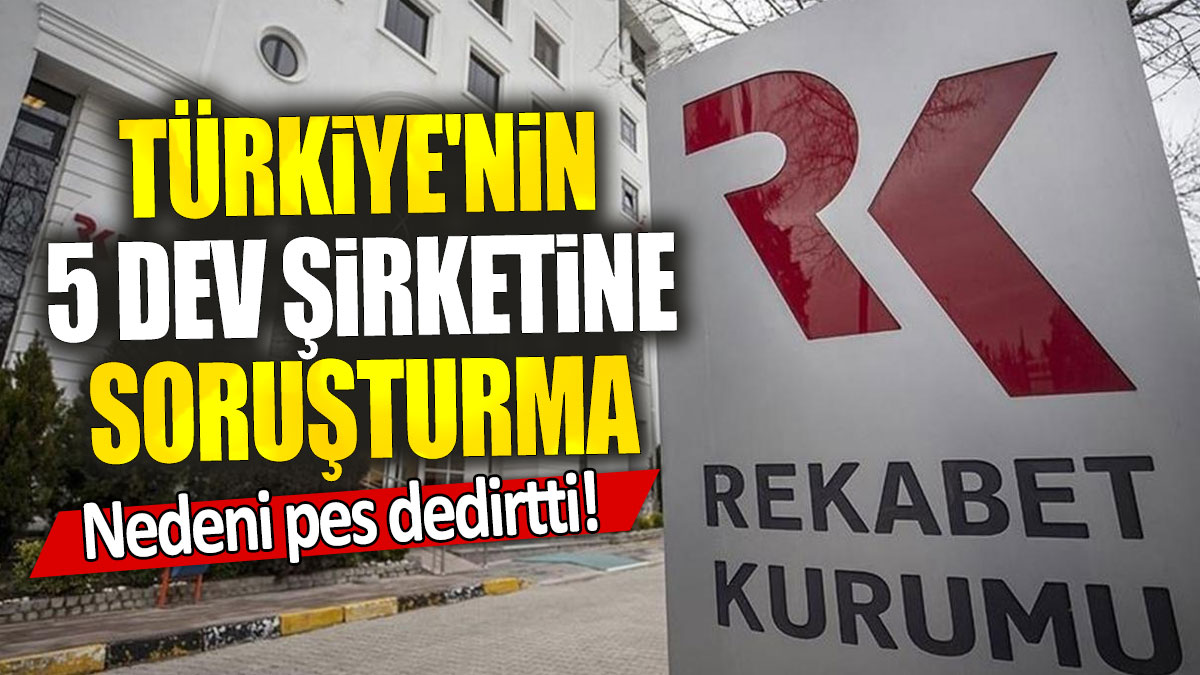 Türkiye'nin 5 dev şirketine soruşturma: Nedeni pes dedirtti!