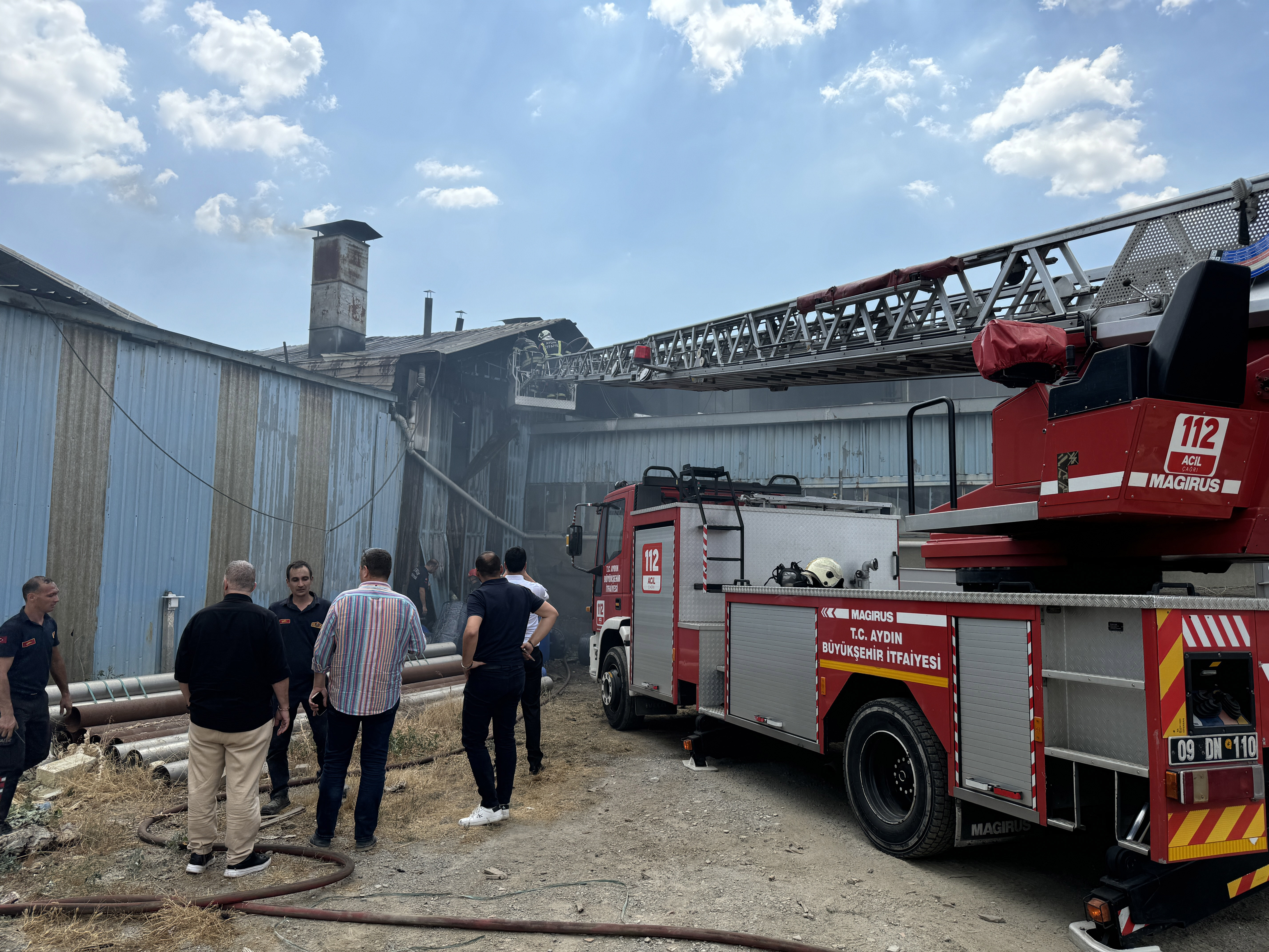 Aydın'da fabrika yemekhanesinde yangın paniği