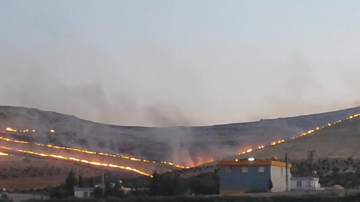 Göbeklitepe yakınlarında korkutan yangın